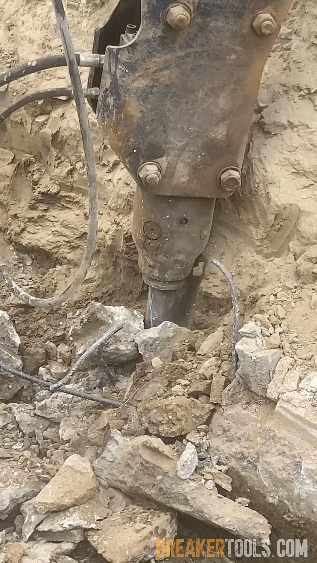 Hydraulic Breaker Close-Up Demo