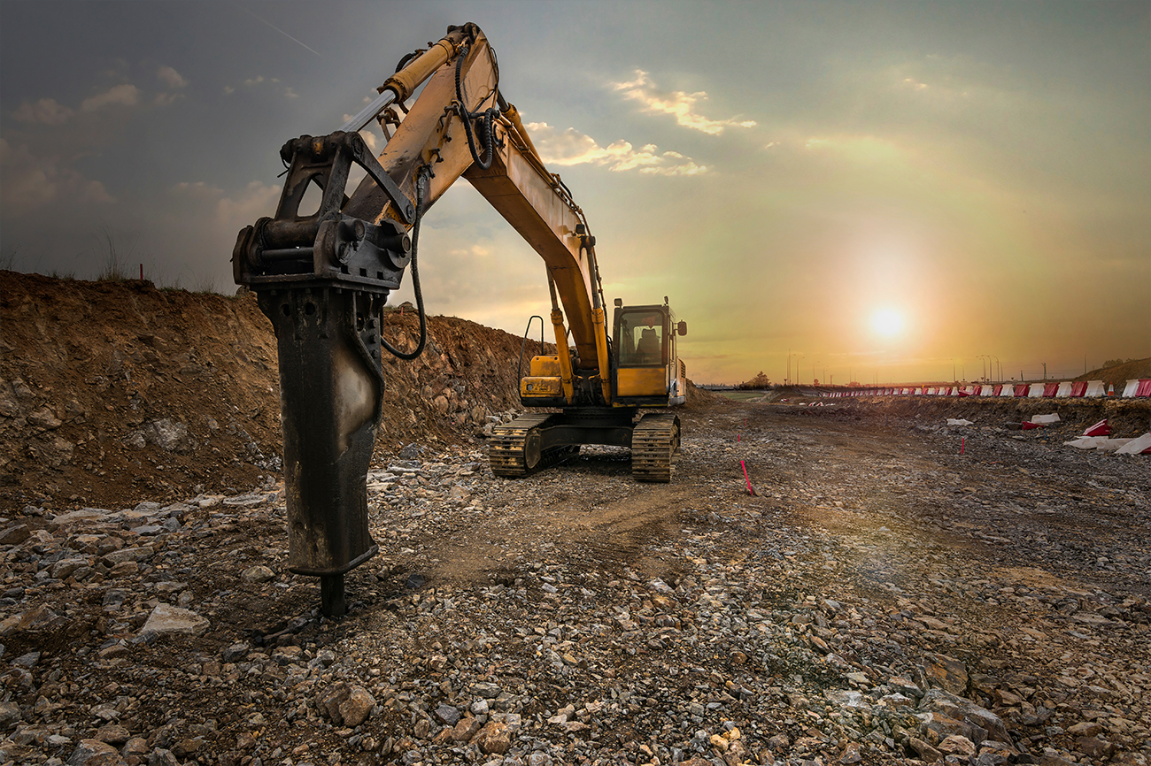 This image displays Hydraulic Breaker Excavator first banner for Hydraulic Hammer Tool Bits